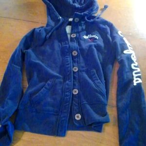 Hollister xs button up hoodie